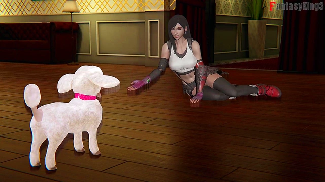 Tifa Lockhart blowjob surprise