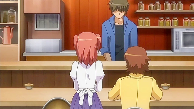 Horny Step Sister Cums While I Jack Off, Step Mom Unaware in the Kitchen [Subtitled]