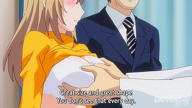 Hentai MILF Gets Her Tits Manhandled by Doctor Right in Front of Gaping Husband [Uncensored] [Subtitled]