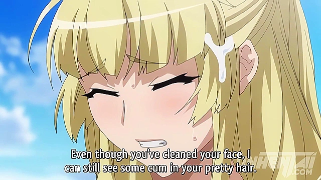 Teen Squirting in Public, Hentai Style with Subtitles, Damn!