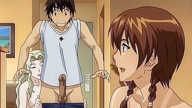 Teen Lesbians Suck and Fuck Step Brother in Wild Uncensored Hentai [Subtitled]