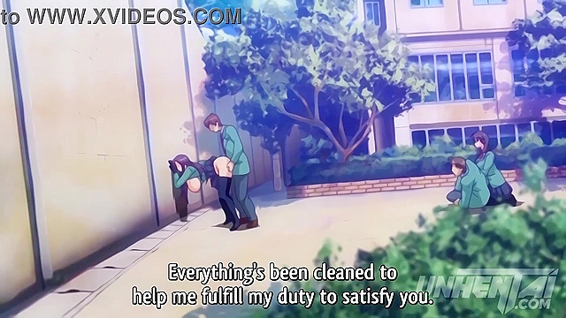 College Chick Gets Pounded in Public Anal! Hentai [Subtitled]