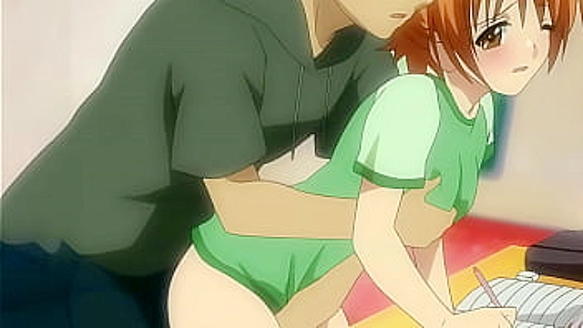 Stepbrother Can't Keep His Hands Off Innocent Studying Stepsis - Uncensored Hentai Action