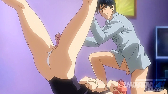 Busty Teen Rides a Married Man’s Dick in Uncensored Hentai [Subtitled]