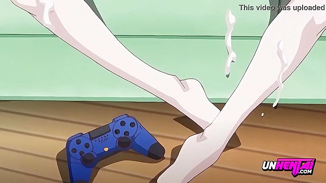 Caught My 18yo Virgin Step Sister Getting Wild With My Console Control - Hentai