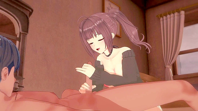 Super Sexy Hentai Teen Teases with Handjob Before Wild Fucking - 3d Uncensored Anime