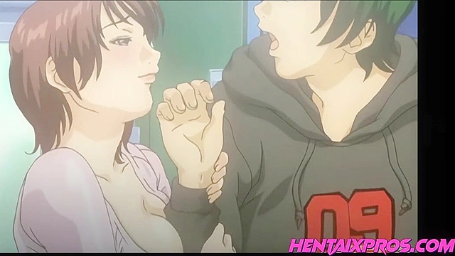 Horny Mom Hentai Licking Cum Off Stepson’s Nose After Jerk Session