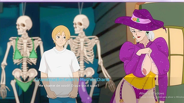 Hentai Milf Seduces Trick-or-Treaters for Naughty Halloween Fun - Uncensored GamePlay