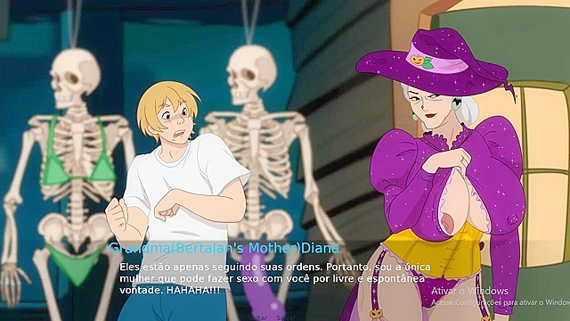 Hentai Milf Seduces Trick-or-Treaters for Naughty Halloween Fun - Uncensored GamePlay