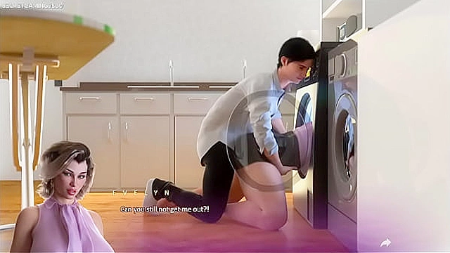 Stepson Fucking Milf Hentai Mom While Trapped in the Dryer - 3D Uncensored