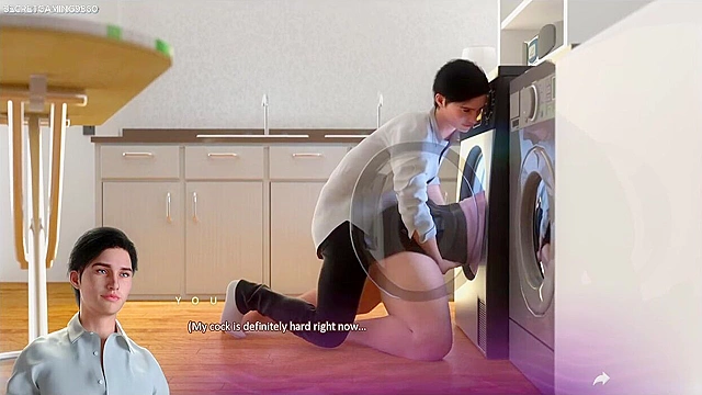 Stepson Fucking Milf Hentai Mom While Trapped in the Dryer - 3D Uncensored