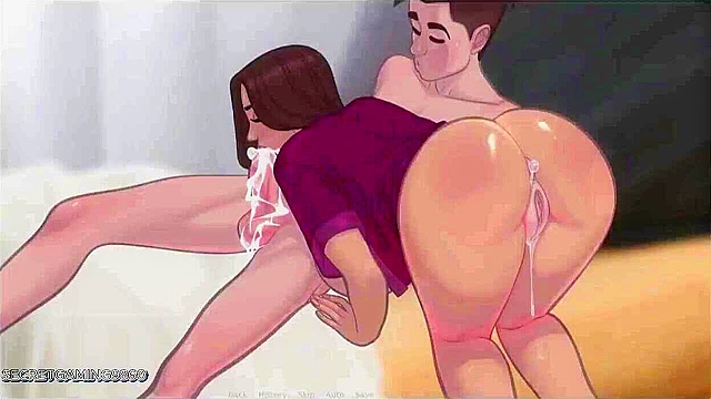 StepMom Catches Me Wanking & Helps with a Deepthroat Blowjob - Milf Hentai Fucking