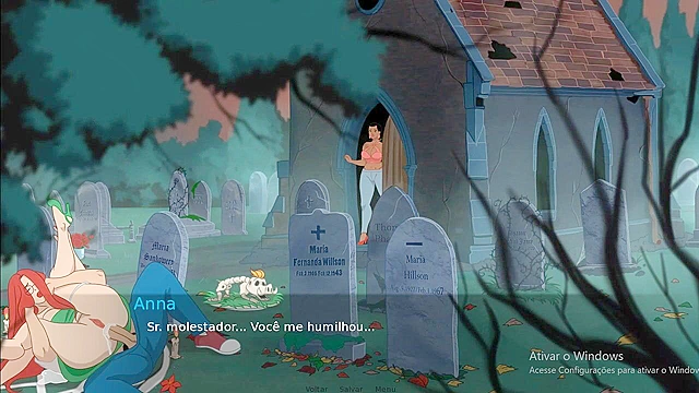 Uncensored Game Moments - Stepson Fucking Granny at Home & Milf Hentai in Cemetery