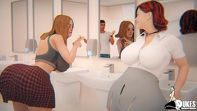 Milf Hentai Spanking & Freezing Time - BBC Duo Fucks White Booty Pussy