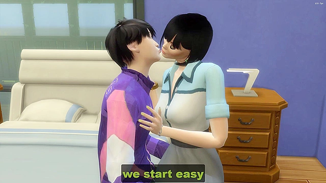 Caught by Her Step-Son Watching Porn, Hentai MILF Takes Control and Satisfies Him Fully