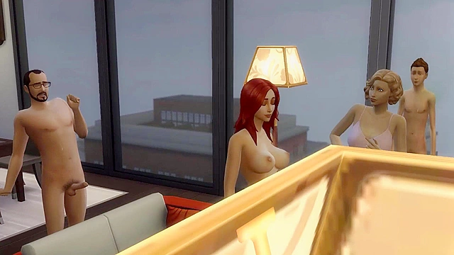 Hentai MILF Leads the Step Family in Forbidden Four-Way Passion Orgy