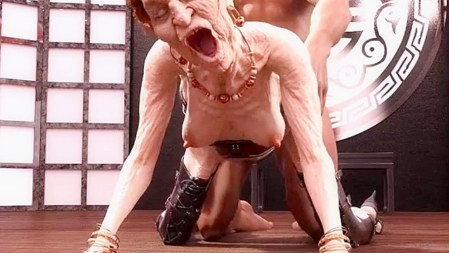 Hentai MILF Granny Gets Roughly Fucked by Hungry Stranger's Dick