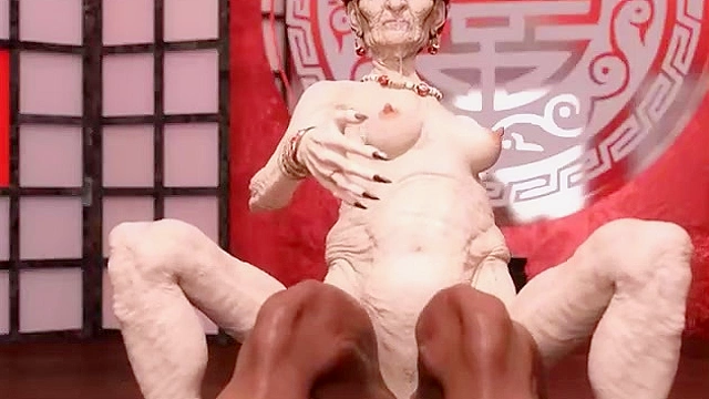 Hentai MILF Granny Gets Roughly Fucked by Hungry Stranger's Dick