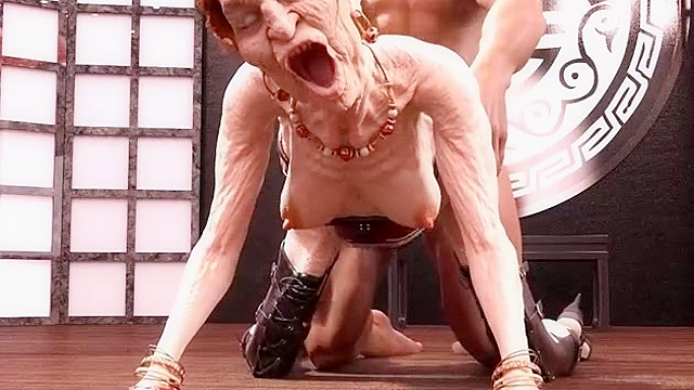 Hentai MILF Granny Gets Roughly Fucked by Hungry Stranger's Dick