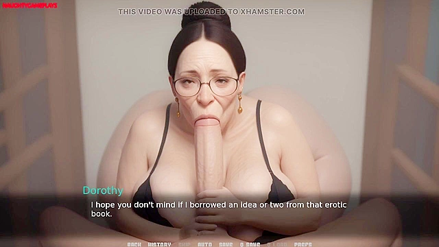 Hentai MILF Chubby GILF Takes Giant Dick In Mouth Before Gangbang Orgy
