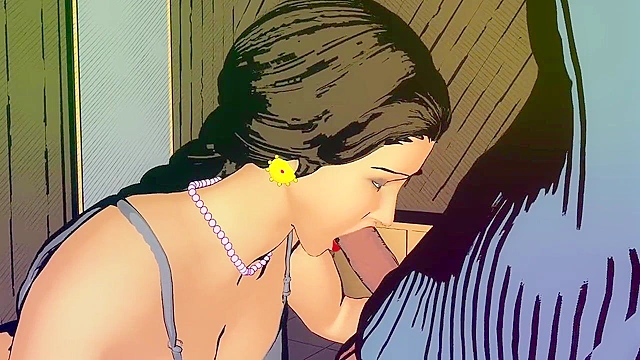 Naughty StepMom Gets Roughed Up By Horny Sons In The Bedroom - Hentai MILF