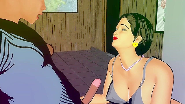 Naughty StepMom Gets Roughed Up By Horny Sons In The Bedroom - Hentai MILF