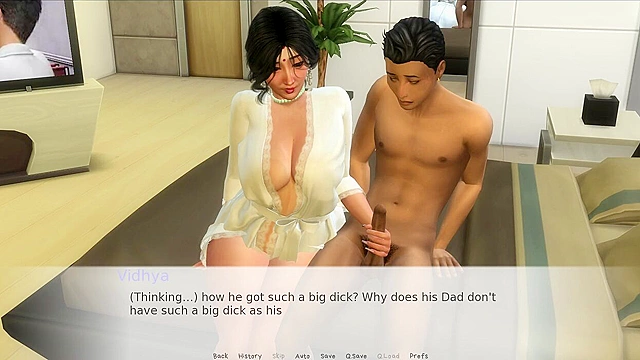 Hentai MILF Strips Naked for Unusual Therapy; StepMom Handjob Bliss Uncensored