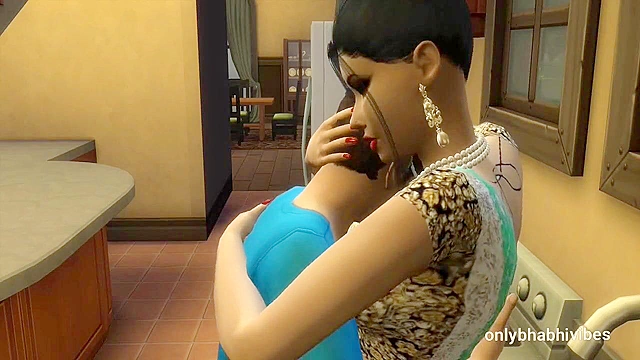 Stepson & Indian Mom Kinky Kitchen Fun - Hentai Milf Craves Morning Sex