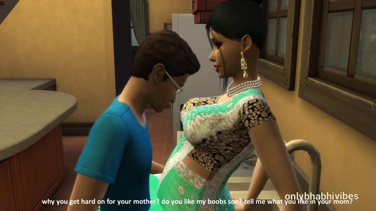 Stepson & Indian Mom Kinky Kitchen Fun - Hentai Milf Craves Morning Sex   HentaiSmile.com