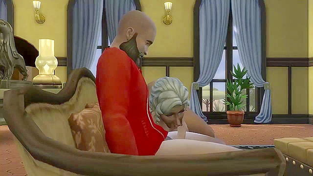 Mr. Conrad’s Son Faceshoots Busty Granny Maid – Her First Time With A Hentai Milf