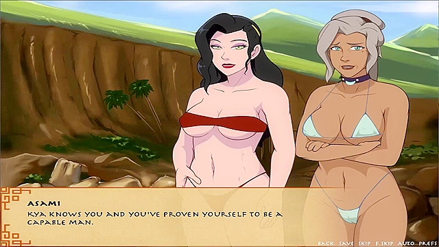 Water with Lustful Lesbians & Hentai MILF Craves Two Dicks Amidst Fire