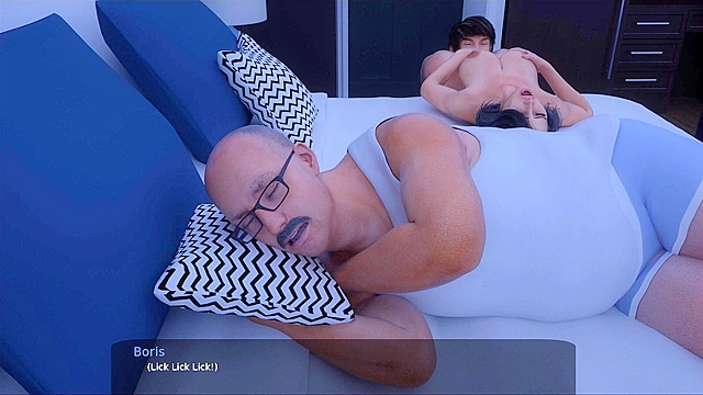 StepMom Hentai Squirts Next To Partner In Secret Under The Table