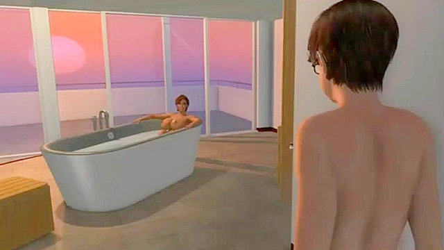 Mom Hentai Enjoys Bathtub Blowjob from Her Son’s Friend - 3D Fantasy Sex