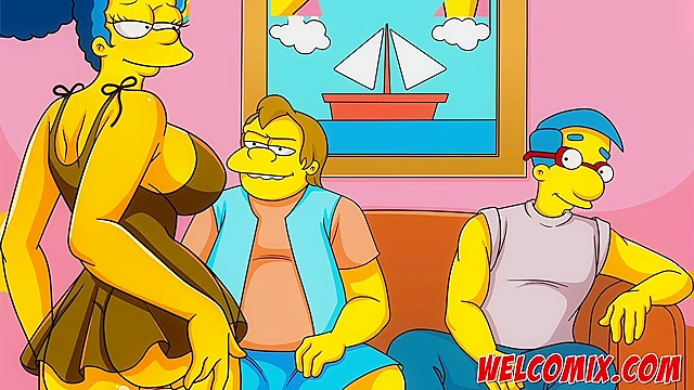 Homies Aim High; Scoring with His Mom Hentai Simpsonian Fling Uncut
