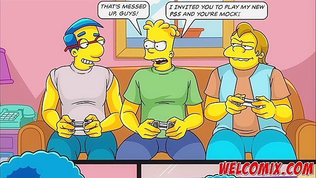 Video Game Night Party - Mom Hentai Gets Screwed by Friends