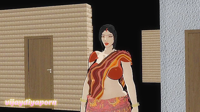 Hindi Sex Video Explicitly -Hentai Mom Shows Her Curvy Body To Indian Boy
