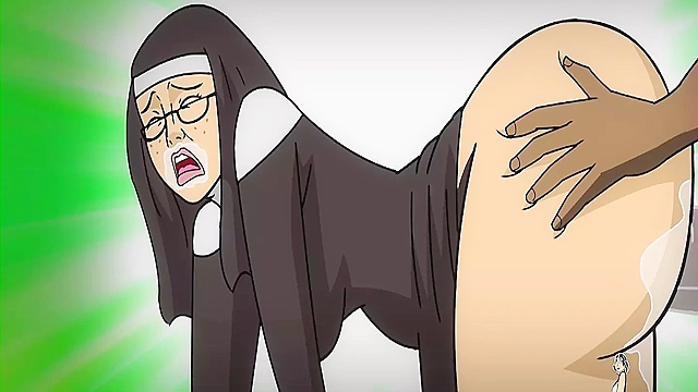 Hentai Mom Nun Gets Her Virgin Ass Stretched by BBC in Every Hole