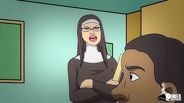 MILF for Intense Race Mixing Orgy & Hentai Mom Seduces Rude Nun