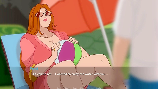 Explicit Sex Adventure - Hentai Mom Caught Cheating In The Pool By My Curious Best Friend