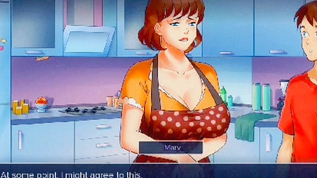 Hot Threesome Night - Hentai Mom Watches As Stepsister Joins The Fun