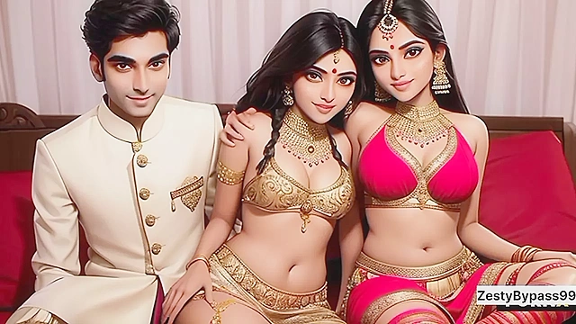 Forbidden Threesome Playtime - Hentai Mom Teaches Desi Sex Secrets To Her Step Kids