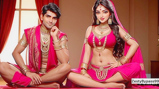 Forbidden Threesome Playtime - Hentai Mom Teaches Desi Sex Secrets To Her Step Kids