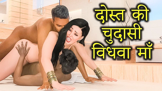 Friends Take Turns Filling My Hentai Mom’s Ass With Cum