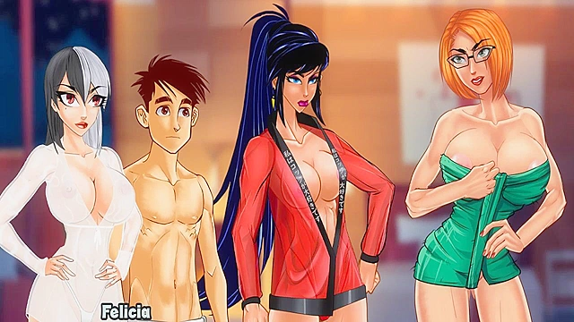 Threesome Party Starts When The Hentai Mom And Her Friend Join In On Campus Fun