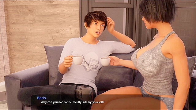 Kissing My Sexy Teacher In Her Room As Hentai Mom Watches Secretly From Afar