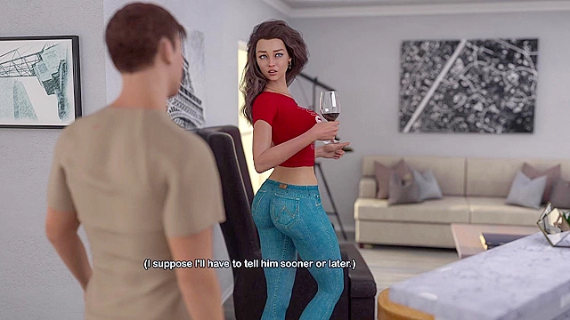 MILF Accidental water spill reveals stepmom’s massive fake breasts close-up tease