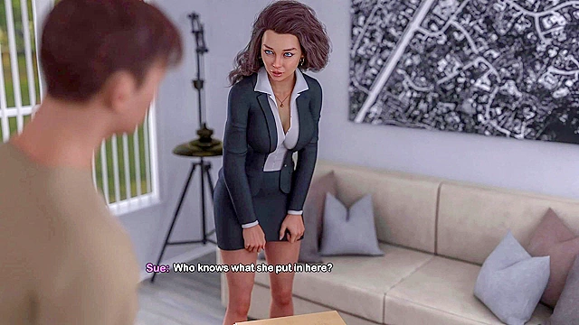 Stepmom seduces with her big bootie and fake tits by flaunting them in a new swimsuit