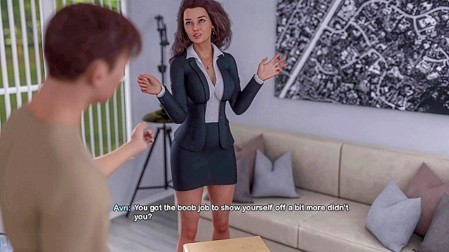 Stepmom seduces with her big bootie and fake tits by flaunting them in a new swimsuit