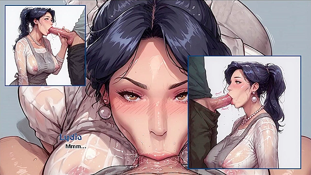 StepMom takes control with a deepthroat session while roommate watches intensely