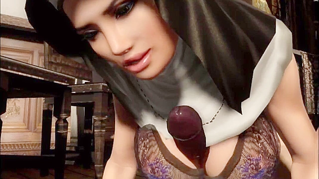 Naughty nuns seduce priest with lustful blowjobs before a hot gangbang fucking